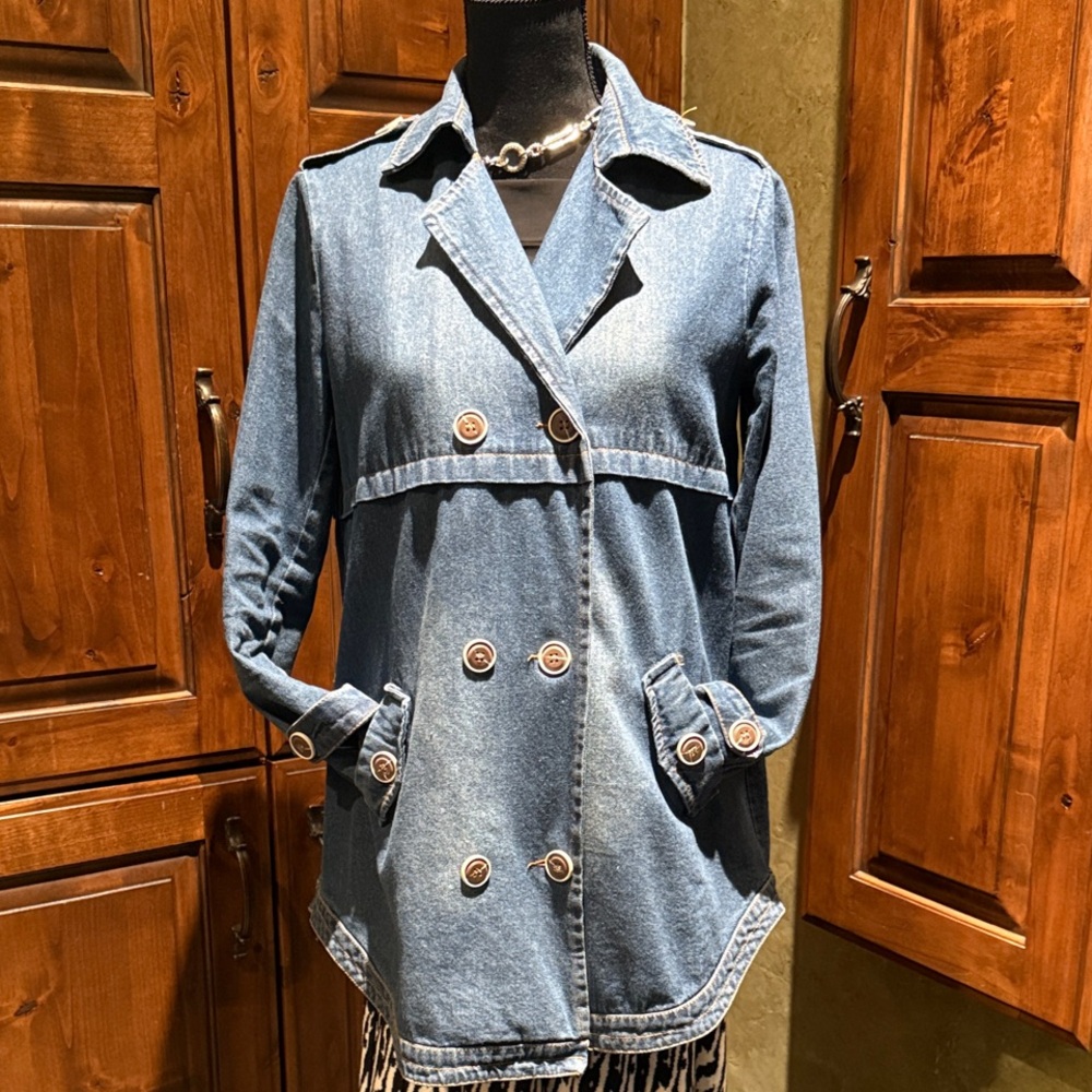 Stylish Blue Denim Coat